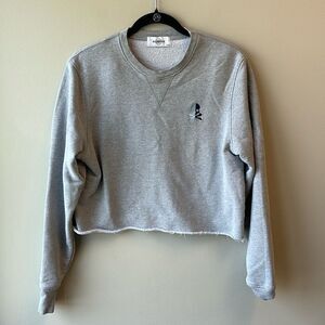 SoulCycle cropped sweatshirt medium grey